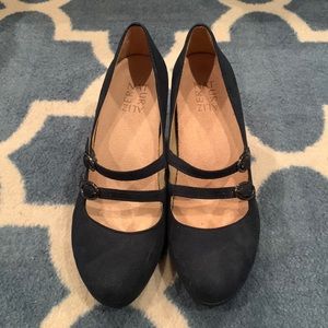 Navy Blue Naturalizer Suede Pumps